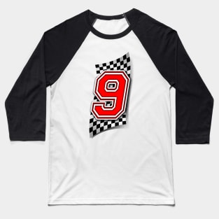 Racer Number 9 Baseball T-Shirt